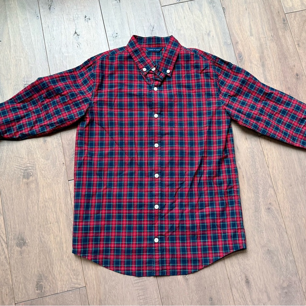Janie and Jack Plaid Button-Down Shirt - Classic Casual, Size 18
